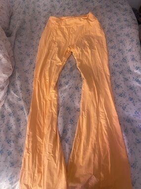 Urban Outfitters Wide Leg Pants in Light Orange